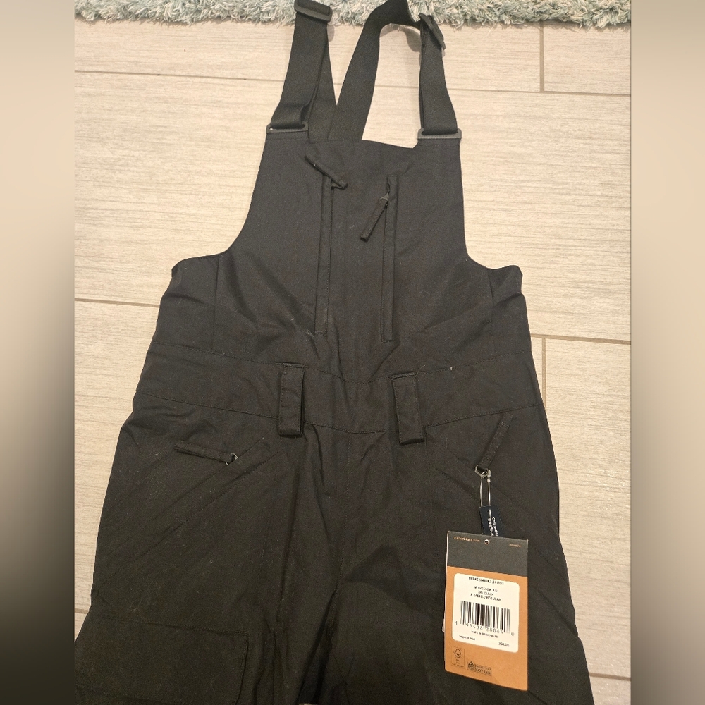 The North Face Black  Snow Bib Adjustable Straps Womems XS NWT Retail $250 - Picture 4 of 5